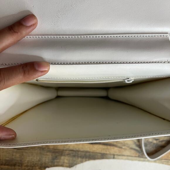 Vintage Michael Rome for M. Fine Italy Geometric Two-Tone Leather Shoulder Bag - Picture 3 of 9